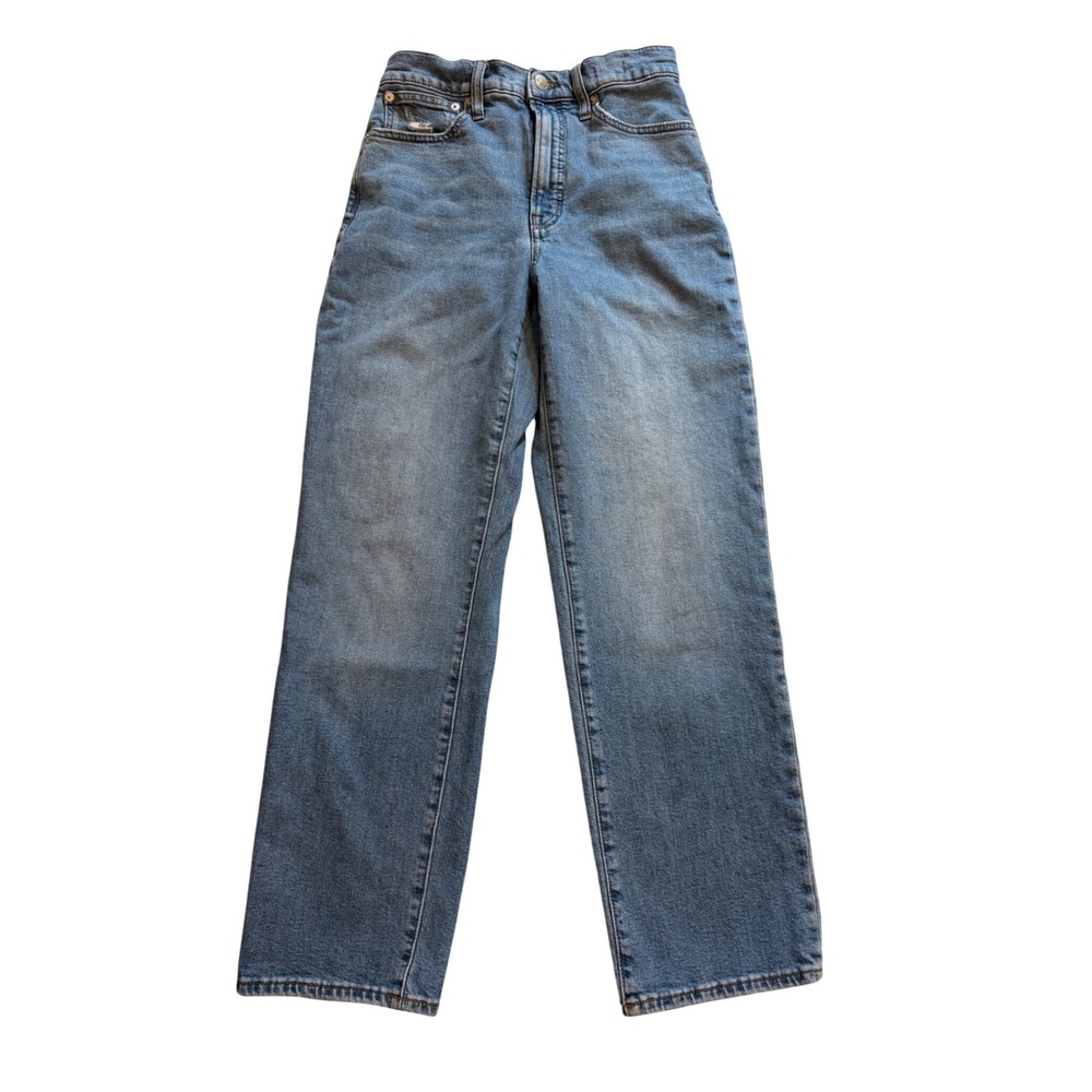 Madewell Perfect Vintage Straight Crop Jean Women 26 Blue Good High Rise Denim